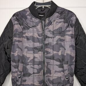Express Men's Bomber Jacket Size Medium Camo Black